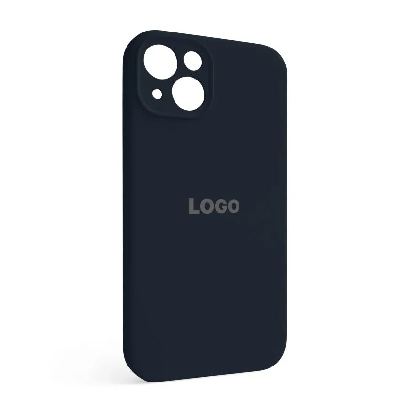 Чохол Silicone Case для Apple iPhone 13 силіконовий закрита камера синій