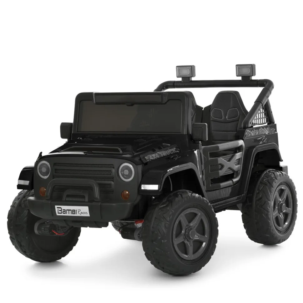 Дитячий електромобіль Bambi Racer екокожа 126х69х76 см чорний