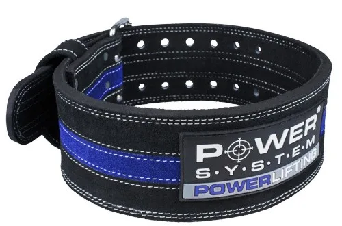 Пояс для пауерліфтингу Active Point шкіряний L чорний синій
