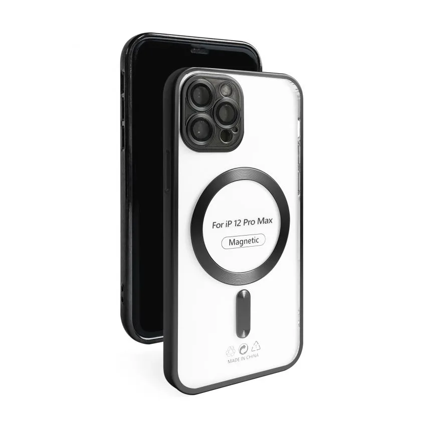 Чохол MagSafe для iPhone 12 Pro Max силікон чорний матовий