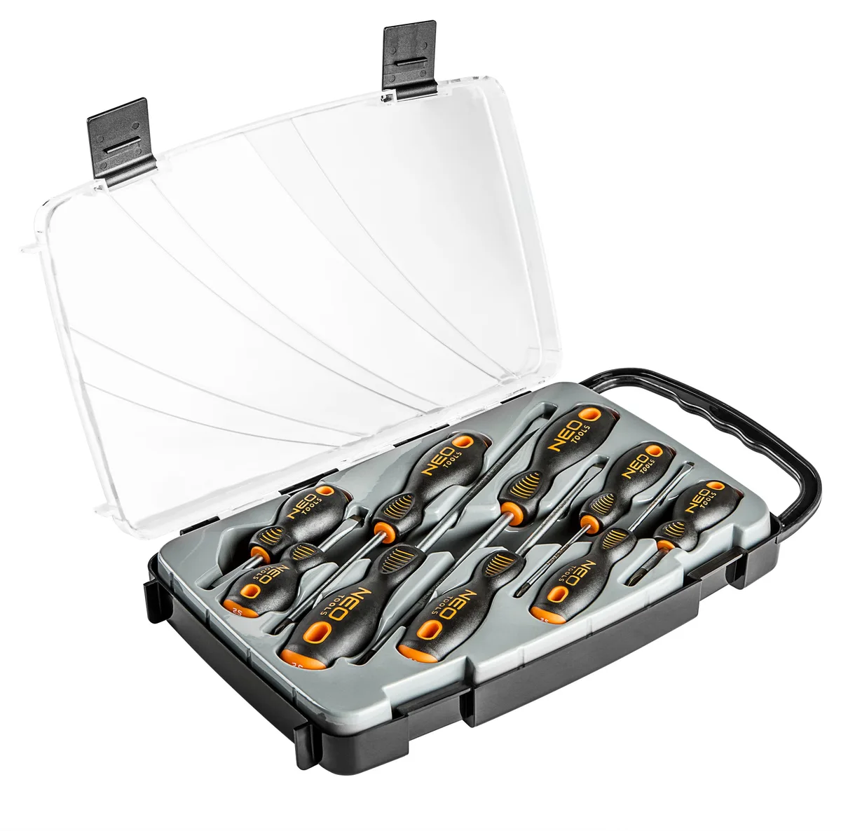 Набір викруток Neo Tools SL, PH, сталь S2, 9 шт. в кейсі
