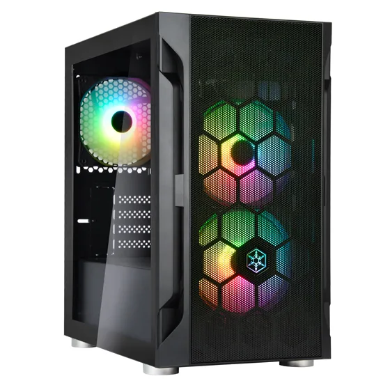 Корпус SilverStone Fara FAH1MB-PRO без БЖ, 1xUSB3.0, 2xUSB2.0, 3x120мм, ARGB VGA 320мм, LCS ready, TG Side Panel, mATX, чорний