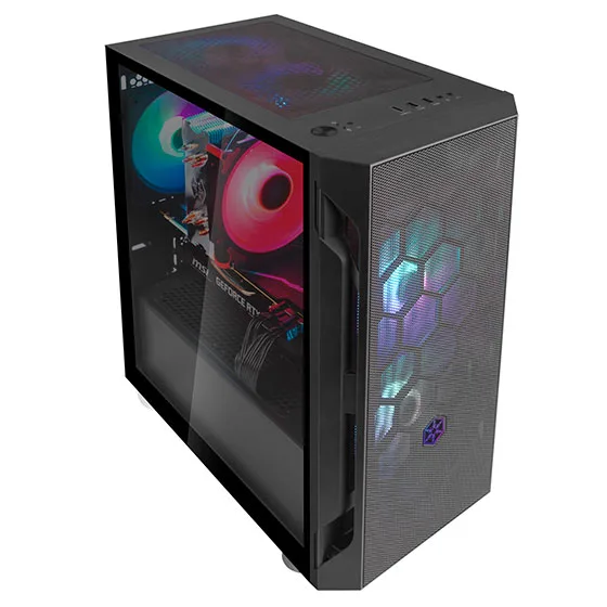 Корпус SilverStone Fara FAH1MB-PRO без БЖ, 1xUSB3.0, 2xUSB2.0, 3x120мм, ARGB VGA 320мм, LCS ready, TG Side Panel, mATX, чорний