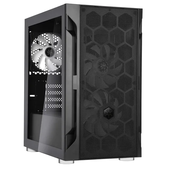 Корпус SilverStone Fara FAH1MB-PRO без БЖ, 1xUSB3.0, 2xUSB2.0, 3x120мм, ARGB VGA 320мм, LCS ready, TG Side Panel, mATX, чорний