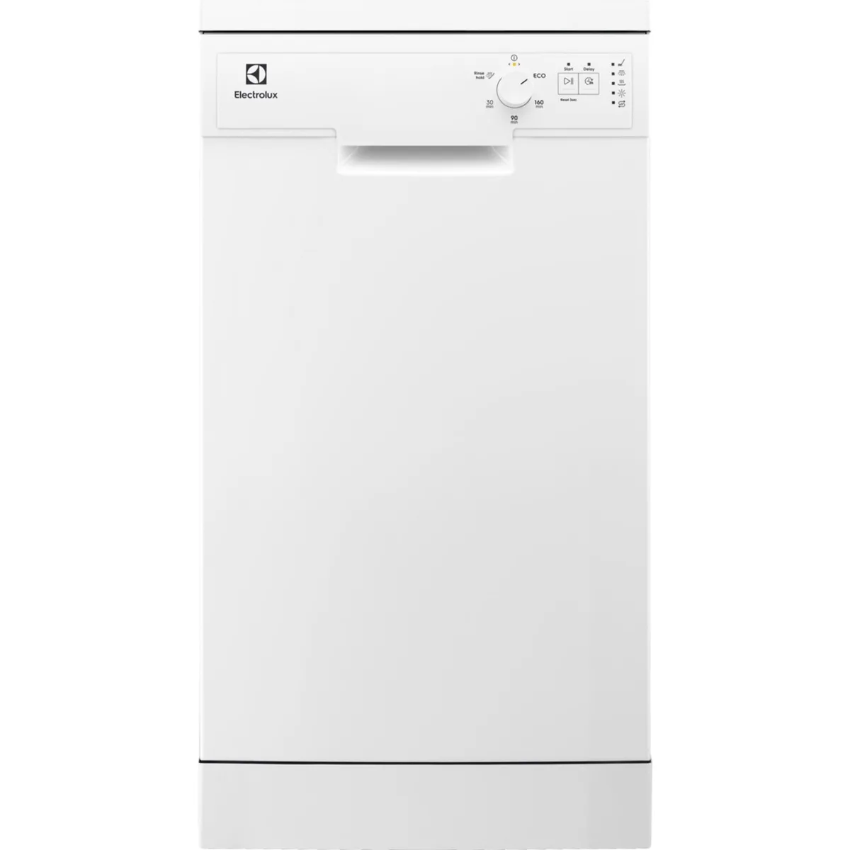 Посудомийна машина Electrolux, 9 комплектів, клас енергоспоживання F, 45 см, інверторна, біла.